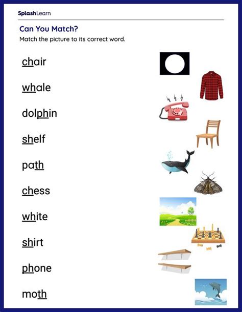 Digraph Sh Worksheets For Kids Online Splashlearn