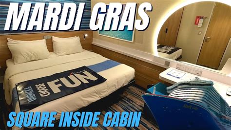 Carnival Mardi Gras Stateroom Square Inside Cabin Tour Room