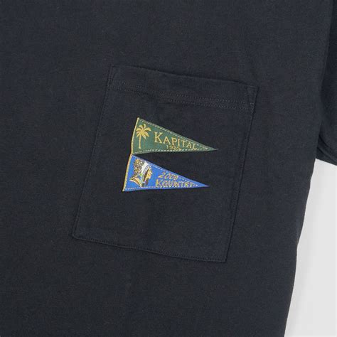 Kapital Basic Crew Neck Pocket Flag T Shirt Deecee Style