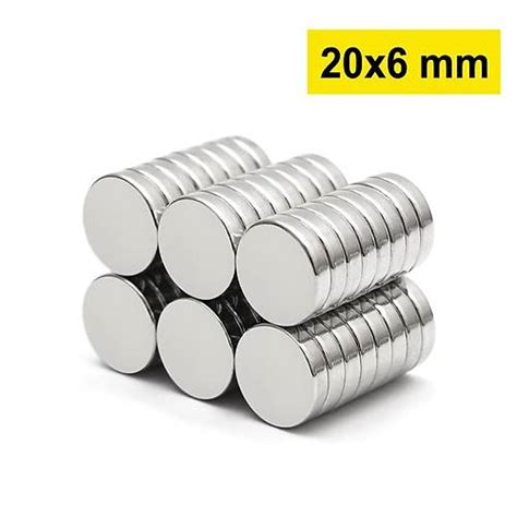 Çap 20mm X Kalınlık 6mm Yuvarlak Neodyum Mıknatıs Dünya Magnet Mıknatıs