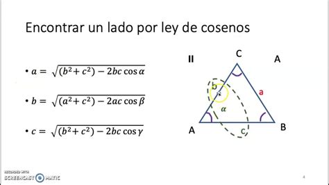 Leyes De Los Senos Y De Los Cosenos