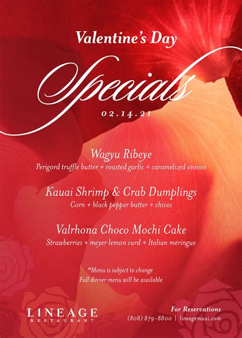 Maui Restaurants Celebrate Valentine S Day With Specials MENU Magazine