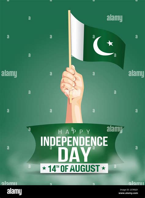 Pakistan Happy Independence Day Th August Vector Illustration Flag