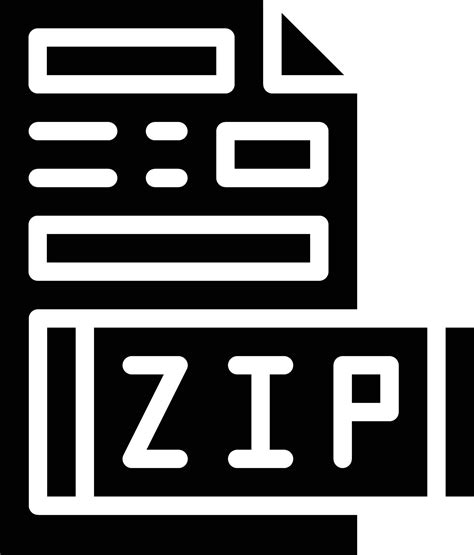 Zip File Vector Icon 36566666 Vector Art At Vecteezy