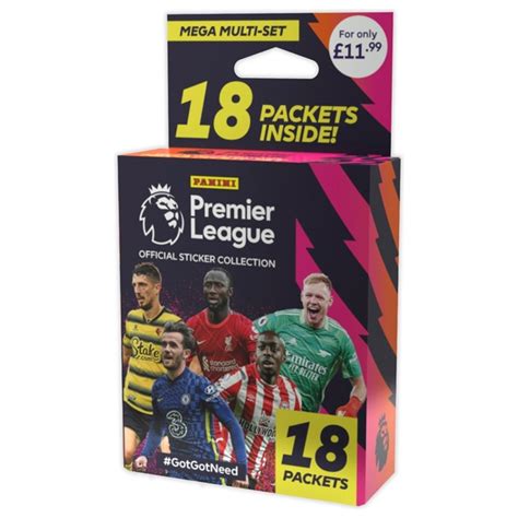 Paninis Premier League 2022 Sticker Collection Mega Multiset