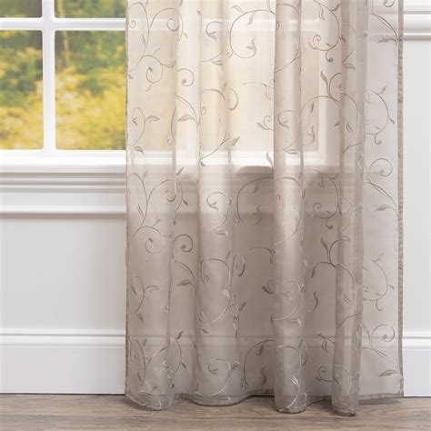 Chanasya Light Beige Sheer Curtains For Living Room 84 Inch Panels