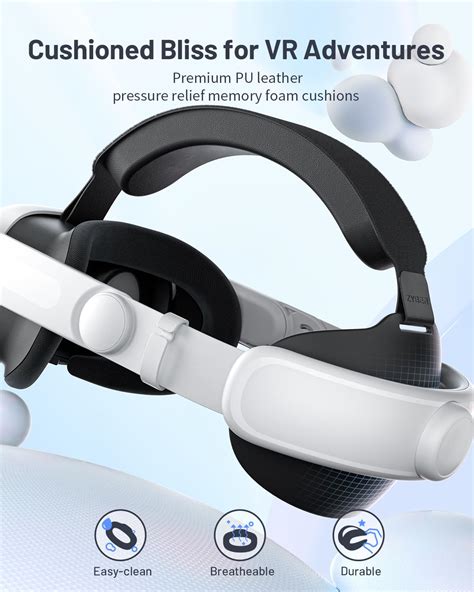 Zybervr Head Strap for Meta Quest 3, Comfort Elite Strap for Oculus