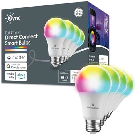 Ge Cync Smart Led Light Bulbs Full Color And Color Changing Matter