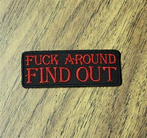 FAFO Fuck Around Find Out Iron On Embroidered Patch Etsy