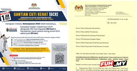 Gcr 2023 Pekeliling Terkini 180 Hari Gantian Cuti Rehat