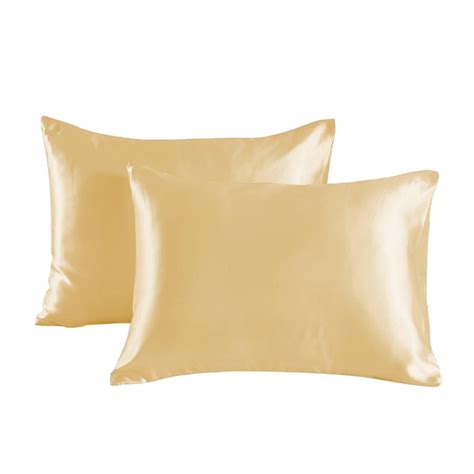 Pypeseewy Warehouse White Pillow Cases Set Of Pcs Imitation Silk