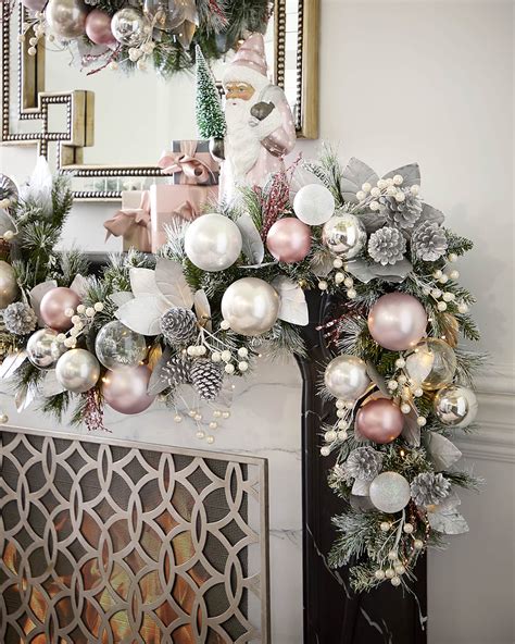 Neiman Marcus Blush Christmas Pre Lit Garland Horchow