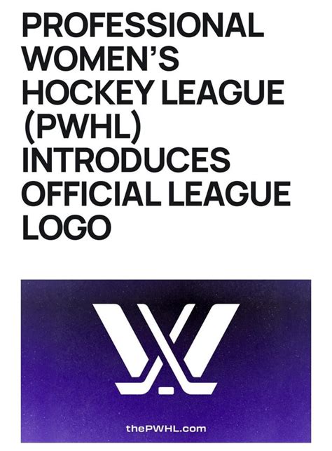 Logo officially announced and I love it. Se below for article. : r/PWHL