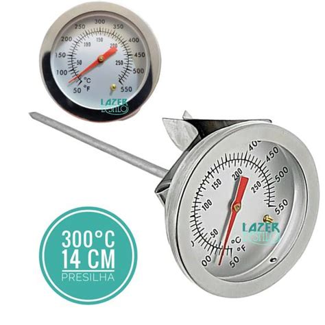 Termometro Para Fornos A Lenha - Termômetro Para Forno a Lenha Churrasqueira 300ºC - L&E - Termômetro ...