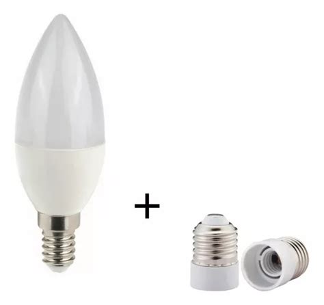 Lampada Vela Led Leitosa 6w Br Quente Ou Fria Bivolt E14 E27 Cor Da Luz