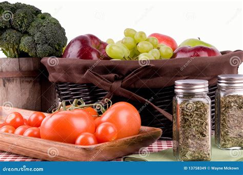 Assortment Of Fresh Organic Fruits And Vegetables Stock Image Image