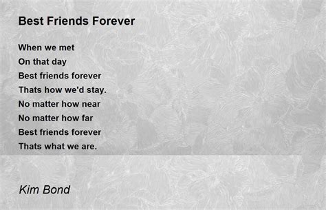 Poems About Best Friends Forever That Rhyme