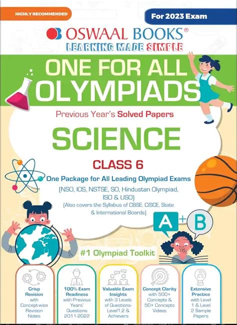 Oswaal One For All Olympiad Previous Years Solved Papers Class 6 Science Book For 2023 Exam