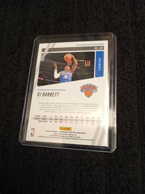 2020 Panini Chronicles Prestige RJ Barrett Pink Parallel RC 68 EBay