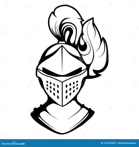 Knight Head Vector Drawing Knight Face Drawing Sketch Knight Head In