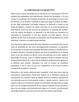 El Aprendizaje Colaborativo Pdf Descarga Gratuita