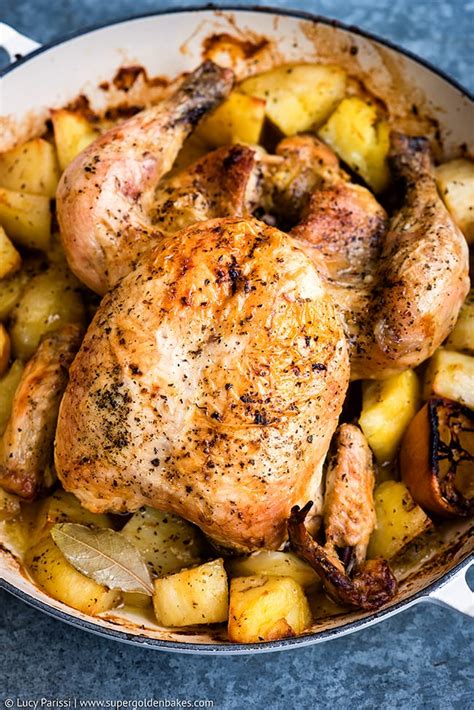 1 Pot Greek Oven Roasted Chicken And Potatoes Garlicky Chicken