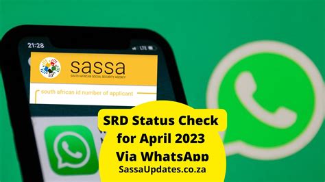 Srd Status Check For April 2023 Via Whatsapp Za