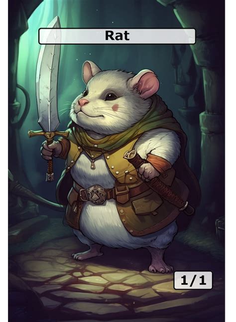 Rat Tokens For Mtg 3 Cards 2 Sided Etsy