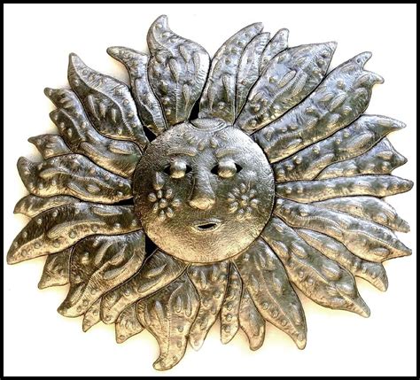 Metal Sun Wall Hanging Outdoor Metal Art Garden Art Etsy