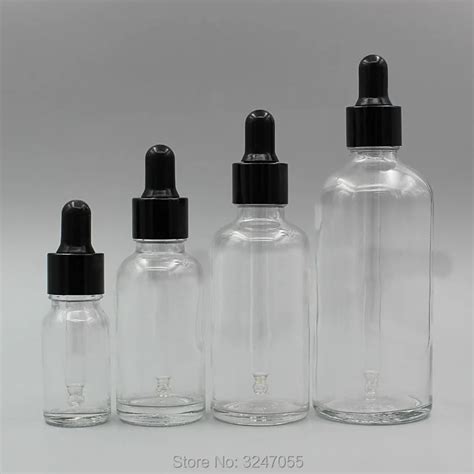 5 10 15 20 30 50 100ml Clear Glass Empty Cosmetic Essential Oil