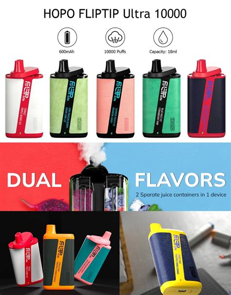 Hopo Flip Tip Ultra Disposable Vape Kit 10000 Puffs 5 Nicotine