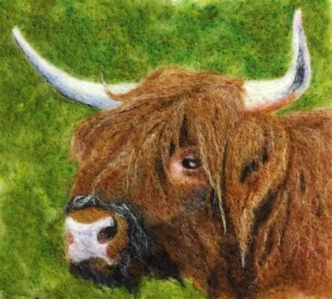 Lori Wiseman Artist On Instagram Needle Felted Highland Cow