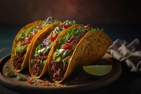 Tacos Street Comida R Pida Cocina Mexicana Plato Popular Foto Premium