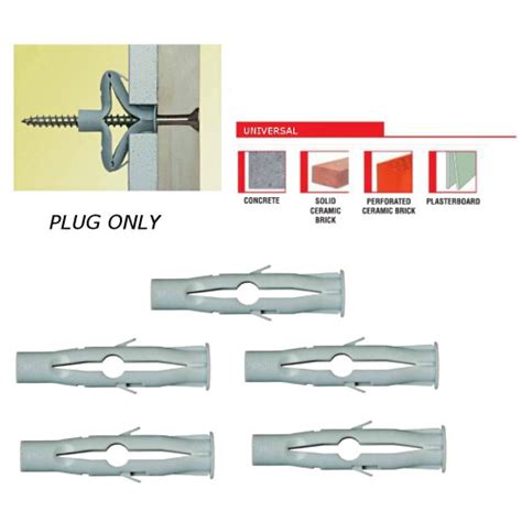 300 Nylon Plasterboard Wall Plug Window Door Frame Concrete RAWL M8 X