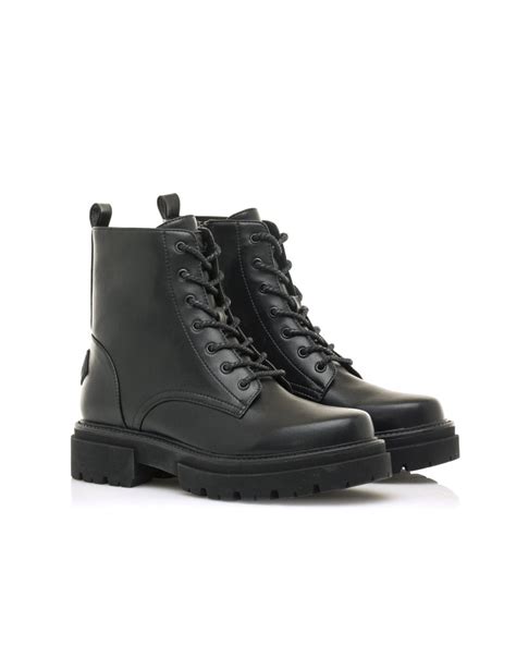 Mustang Militar Botas Militares Mujer Negro Atelier Yuwa Ciao Jp