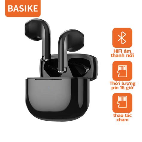 BASIKEHeadset Bluetooth Peredam Bising Headset Bluetooth TWS Headset