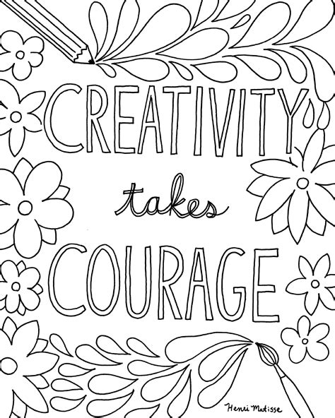 Free Printable Quote Coloring Pages