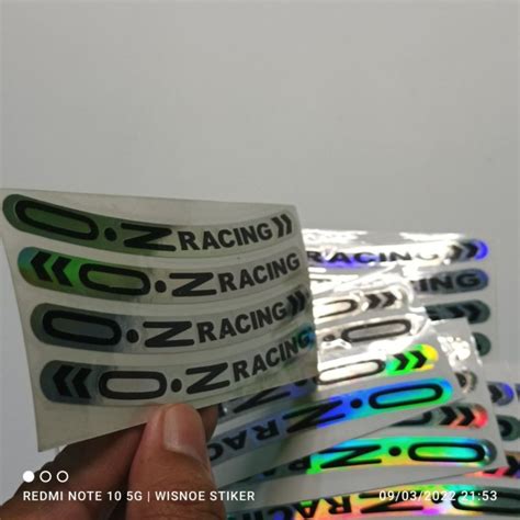 Jual Stiker Cutting Laser Krom Velg OZ RACING Shopee Indonesia