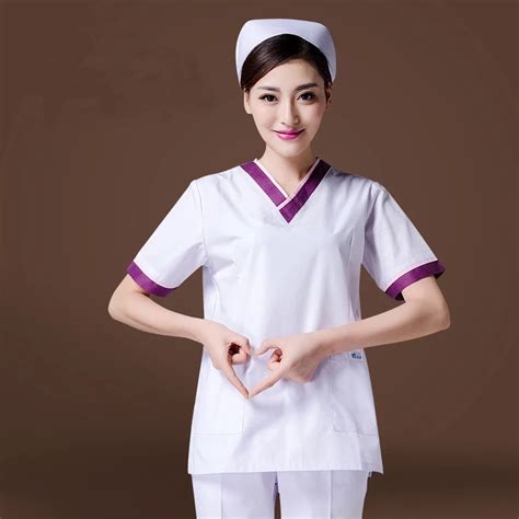 2017 Summer Women Hospital Gowns Medical Scrub Clothes Set Fashionable