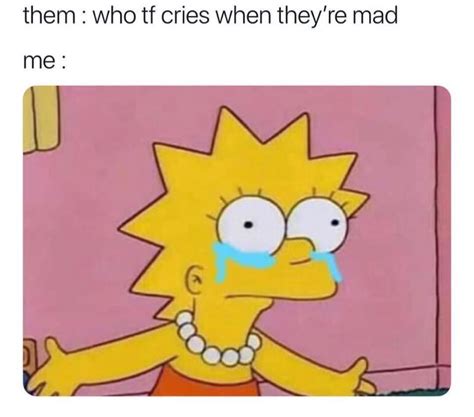 Who Tf Cries When They Fight Lisa Simpson Crying Wanna Fight