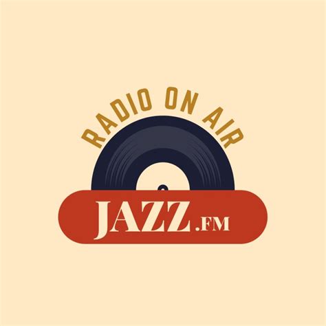 Customize for free this Flat Vintage Jazz Radio Station Logo template