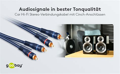 Goobay Car Cinchkabel M X Cinch Stecker Auf X Cinchstecker