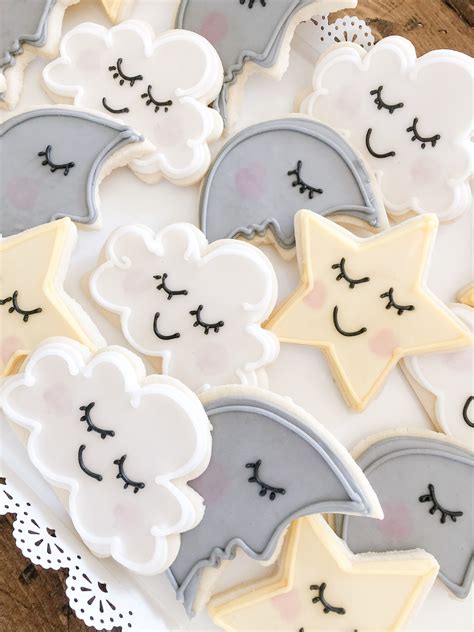 Baby Shower Cookies Sugar Cookies For Moon Themed Celebration