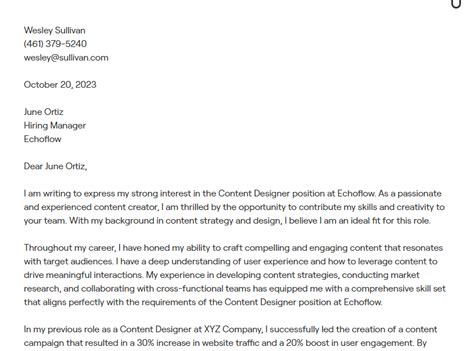 10 Ux Designer Cover Letter Examples With In Depth Guidance