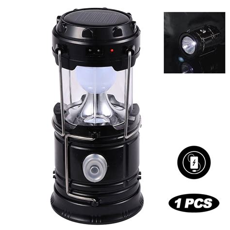 Solar Lantern Flashlights Charging For Phone Rechargeable Camping