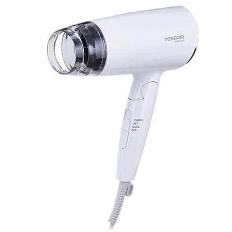 Tescom Td200b W マイナスイオンヘアードライヤー【naturamマイナスイオン軽量400g風量12m3抗菌ホワイト