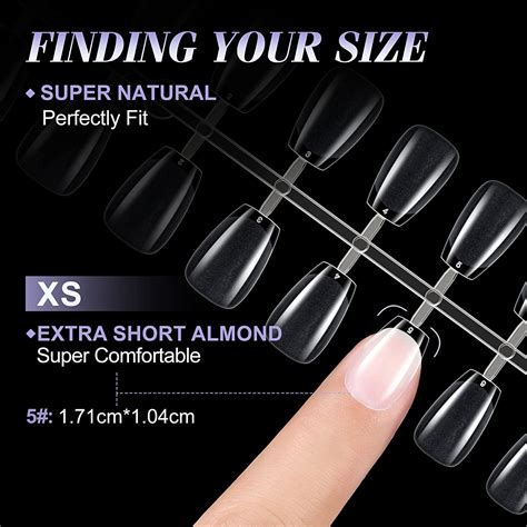 Gelike Ec 240pcs Short Coffin Shaped Soft Gel Nail Tips Kit Acrylic