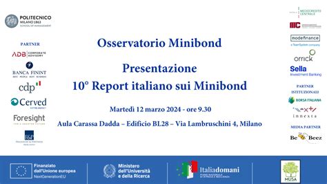 Report Italiano Sui Minibond Segui La Presentazione