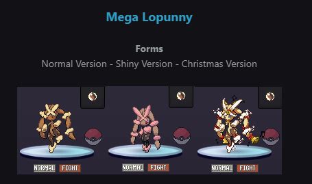 Change Regular And Xmas Mega Lopunny Sprite To This Suggestions