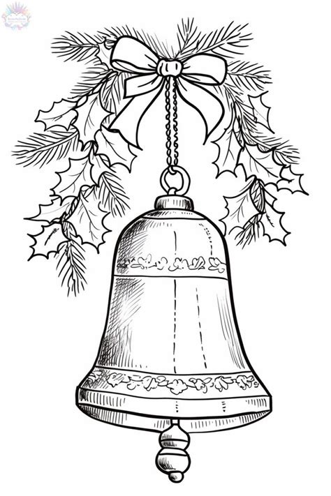 Christmas Bell Coloring Pages - Coloring Pages